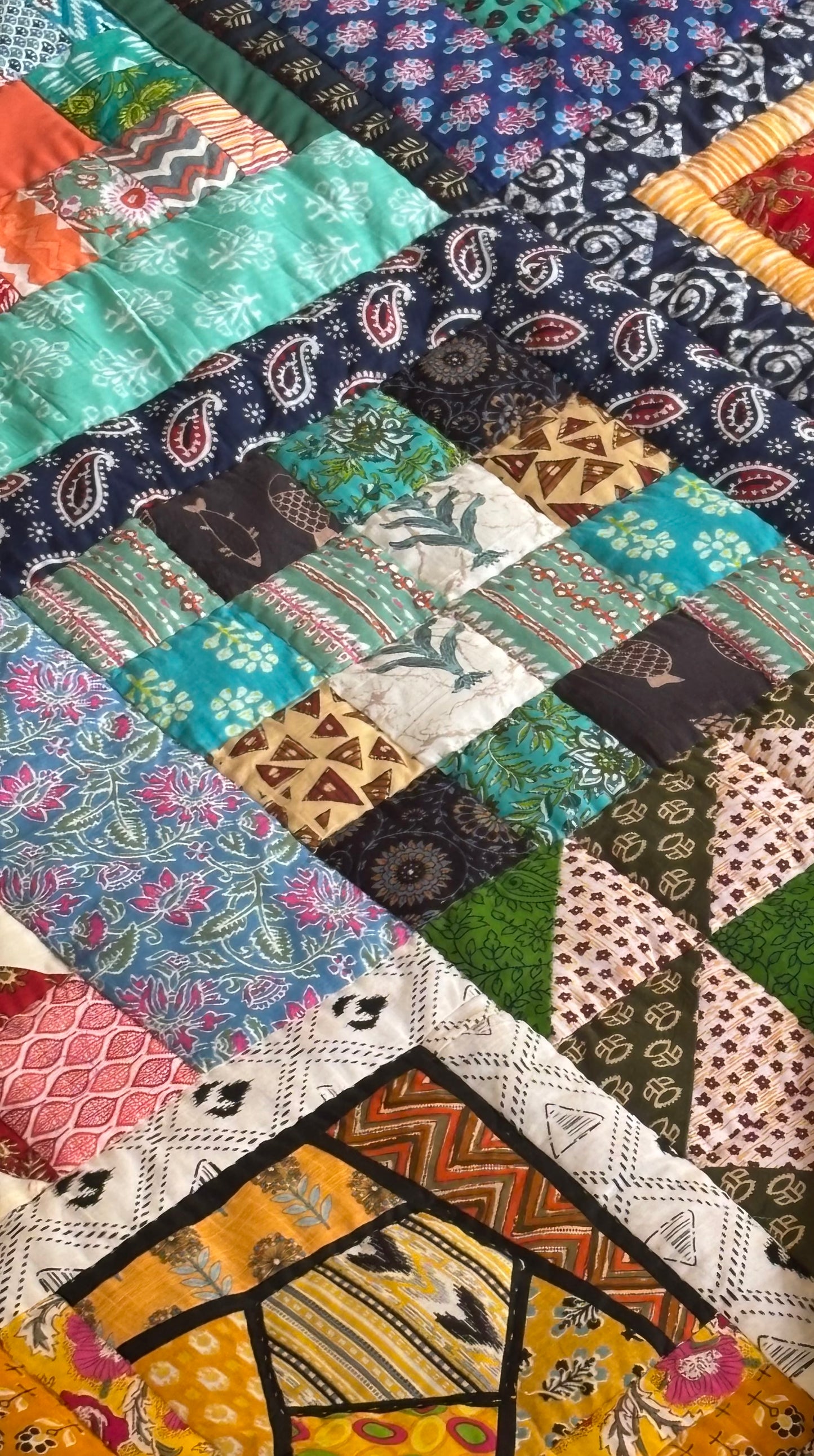 Big Squares Quilt, 97"x72"