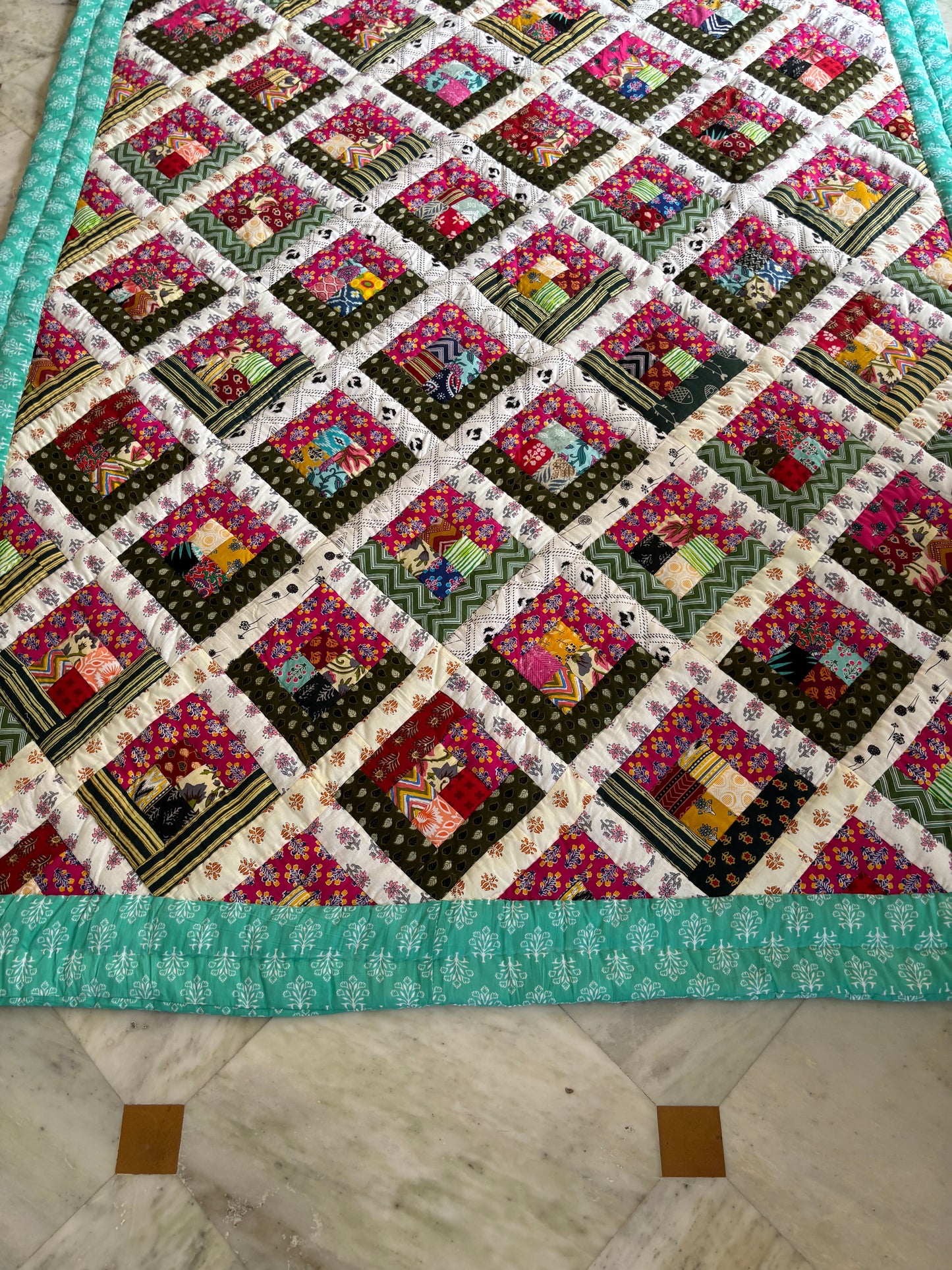 Water Lily Quilt, 96 x 70
